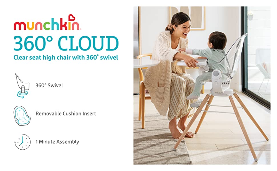 Now even more convenient: a new chain for feeding Munchkin 360° Cloud™ with a swivel seat